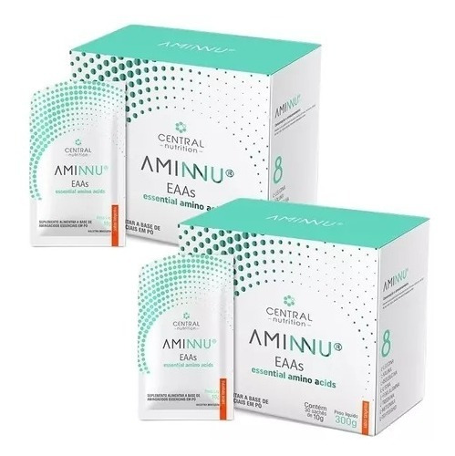 Kit C/2 Caixas Aminnu 10g Com 30 Sachês - Central Nutrition