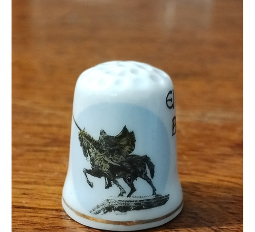 Antiguo Dedal De Porcelana D Colección El Cid Campeador Burg (Usado)