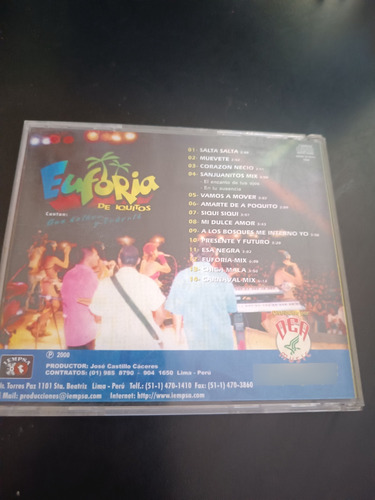 Cd Original Usado Se Hace Envios A Todo El Perú - Euforia (Usado)