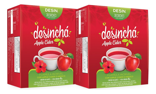 Kit 02 Chá Desinchá Apple Cider