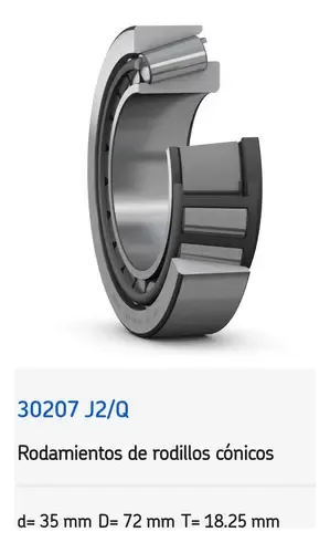 Rodamiento 30207 De Rodillos Cónicos Skf Med: 35x72x18.25 Mm