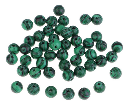 Nuevo 50 Piezas De 8 Mm De Malaquita, Abalorios Grandes For