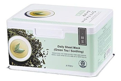 A'pieu Daily Sheet Mask (green Tea-soothing)- Moisturizing K