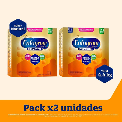 Imagen 1 de 5 de Enfagrow Premium Sabor Natural 2.2 Kg X 2 Unidades - 4.4 Kg