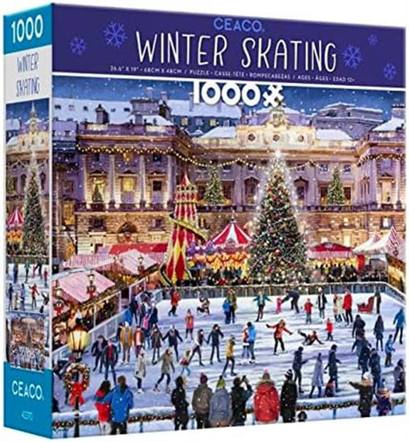 Ceaco - Navidad Clásica - Patinaje Invernal - Puzzle 1000 Pi
