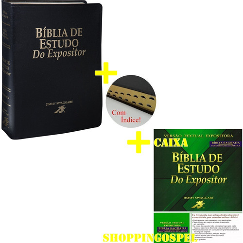 Bíblia De Estudo Do Expositor - Preta - Sbb + Índice