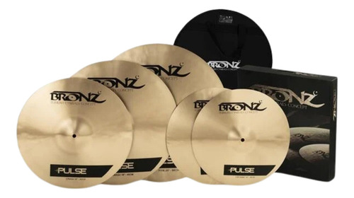 Kit De Pratos Bronz B-20 Hh14/cr16/cr18/rd20 C/ Bag Pulse