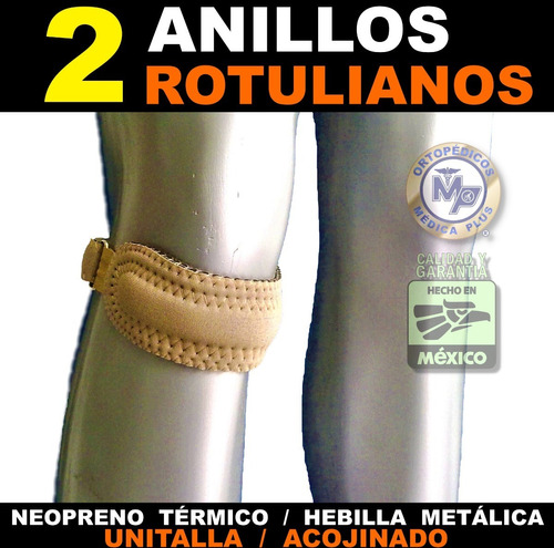 (2) Banda Anillo Rotuliano Osgood Rotula/ Rodilla Unitalla
