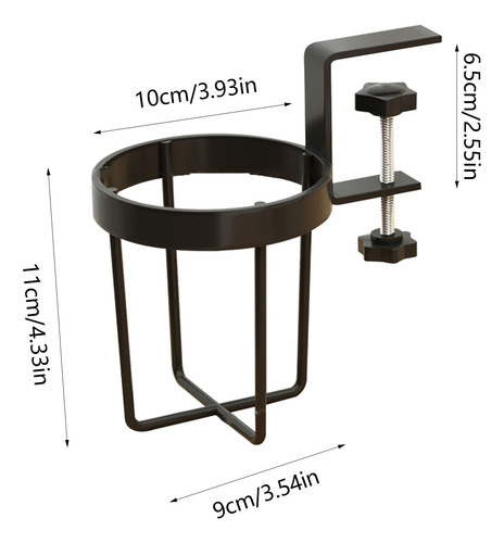 Estante Lateral Fijo Con Soporte De Vaso Para Escritorio De