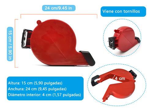 Koqicall K-T-S-000-999 dispensador de numeros con rollo rojo