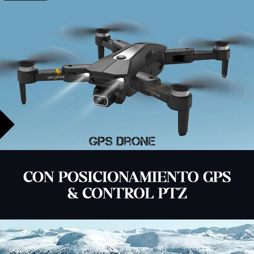 Drone Camara K80 Pro Control Remoto Pantalla 4k Gps Luces Gris