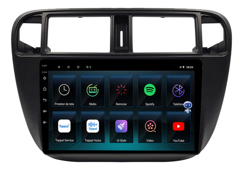 Multimidia Civic 98/00 9p Qled Android Carplay 2gb 32gb