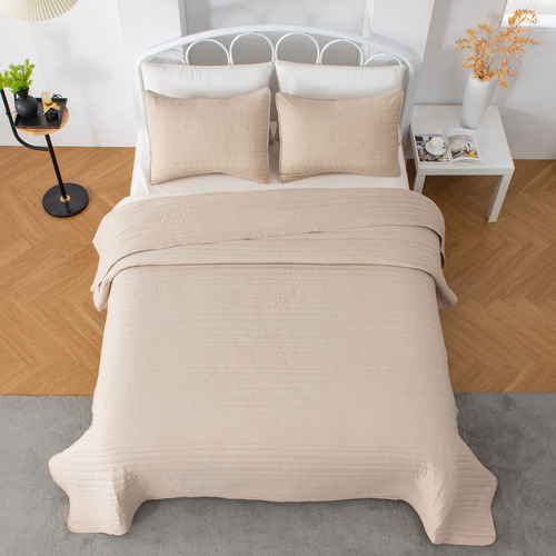 Juego De Colchas Tamaño Individual Taupe | Colcha De Cama
