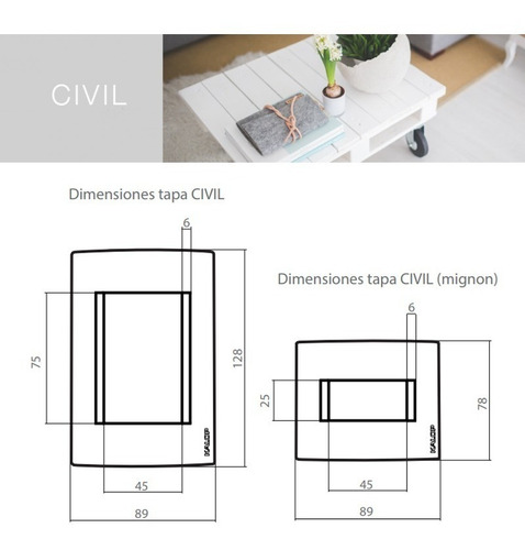 Llave De Luz Armada Kalop Línea Civil Teclón Color Blanco