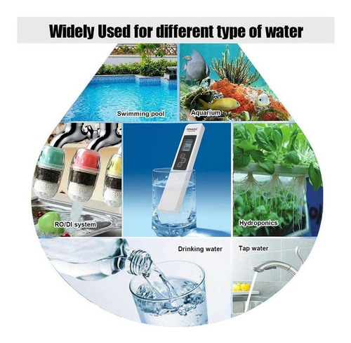 Medidor De Ph Tds Ec Lcd Água Pureza Ppm Filtro Piscina Hidr