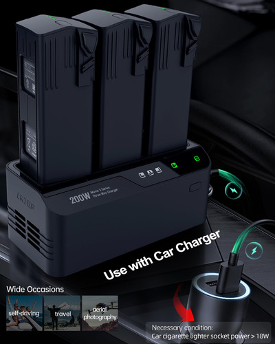 Hub De Carga Portátil De 200 W Para Dji Mavic 3/pro/classic/