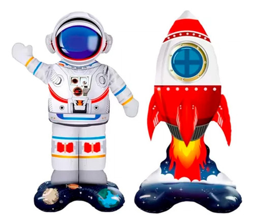 Globo Astronauta Espacio Cohete Declaración Infantil Fiesta