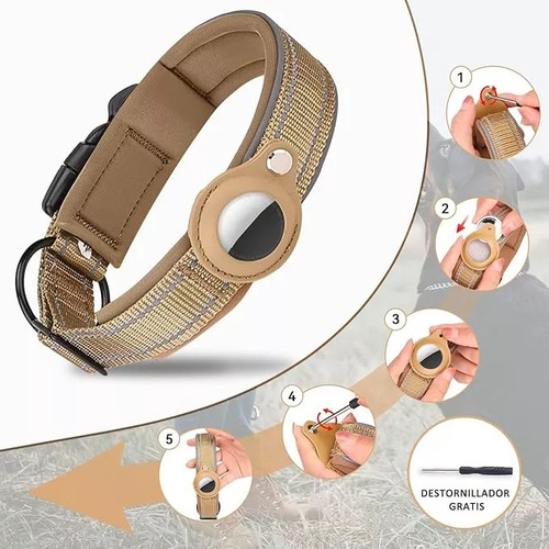 Collar Soporte Apple Airtag Para Perros Compatible Ajustable