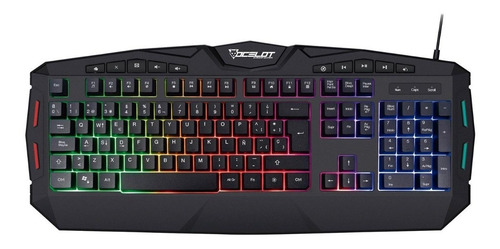 Imagen 1 de 2 de Teclado Gamer Usb Ocelot Ogek03 Retroiluminado Tip Oarcoiris