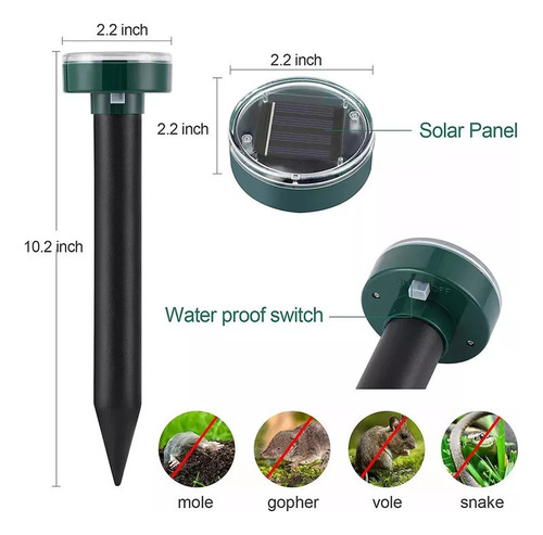 Kit 6 Solar Ultrasónico Escorpión Serpiente Repelente W