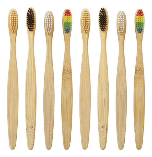 W Cepillo De Dientes De Madera Para Usar Hilo Dental, 20