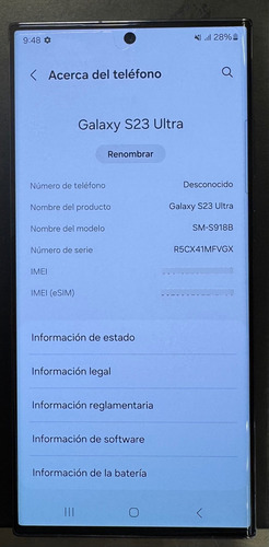 Samsung Galaxy S23 Ultra 256gb. 8gb Ram. Perfecto. Verde (Usado)