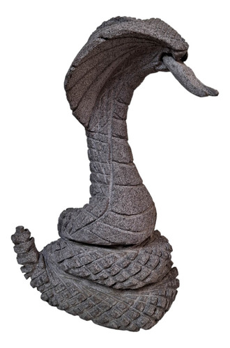 Figura Cobra En Piedra Volcánica Artesanal, Decoracion 40 Cm