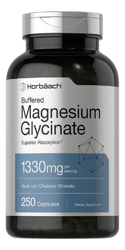 Glicinato De Magnesio 1330 Mg Horbäach 250 Capsulas