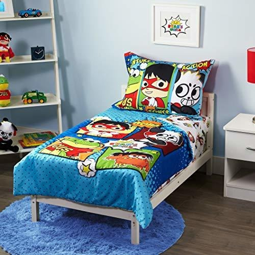 Ryan39s World Juego De Ropa De Cama Infantil De 4 Pieza...