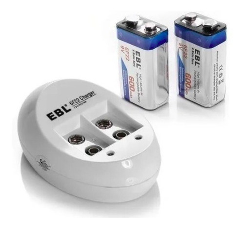 Baterias 9v Litio Recargables + Cargador