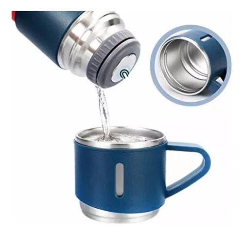 Set Termos Para Caliente Frio Termo Café Te + 3 Tazas 500 Ml