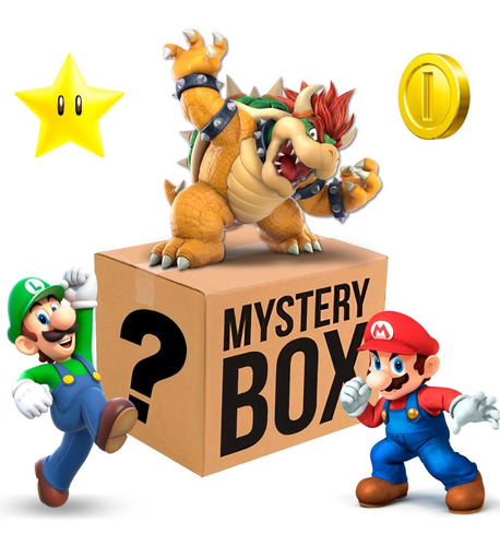 Caja Misteriosa De Mario Bros + 7 Productos + $500