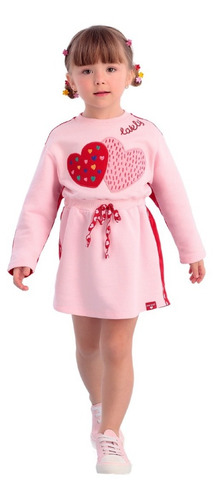 Vestido Infantil Manga Longa Mon Sucré Lovely 22106 B.e.