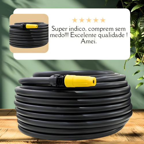 Mangueira Jardim 30m Reforçada 1/2 Flexivel Pvc Com Suporte
