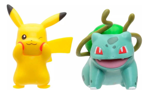 Pokémon Figuras De Ação Pikachu E Bulbasaur - Figure Pack