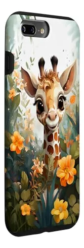 Funda Para iPhone 7 Plus/8 Plus Giraffe With Verde Leaves An