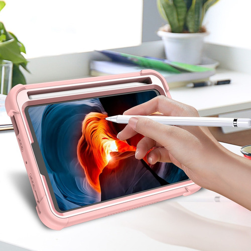 Funda Anti Golpe P/ Ipad Mini 6/7 A17 Pro 8.3'' A2567 A2993 Rose Gold