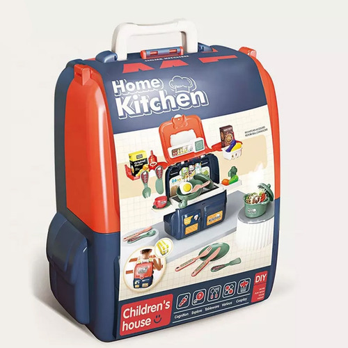 Imagen 2 de 4 de Cocina De Juguete Niñas 42 Piezas Maleta