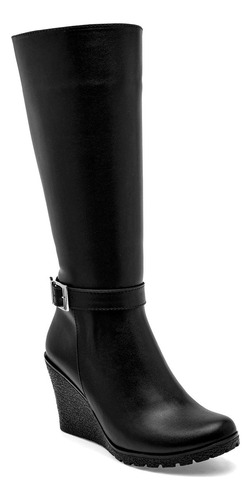 Bota Larga Para Mujer Catalina 8054, Color Negro Ce D7