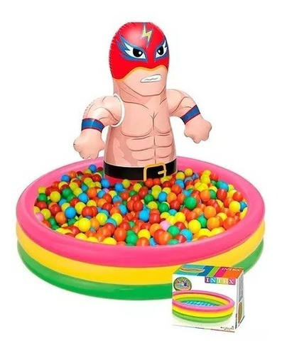 Piscina Con 100 Pelotas Intex 114cm + Golpeador Inflable