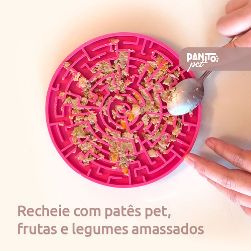 Tapete De Lamber Comedouro Ração Úmida Labirinto P Pet Games