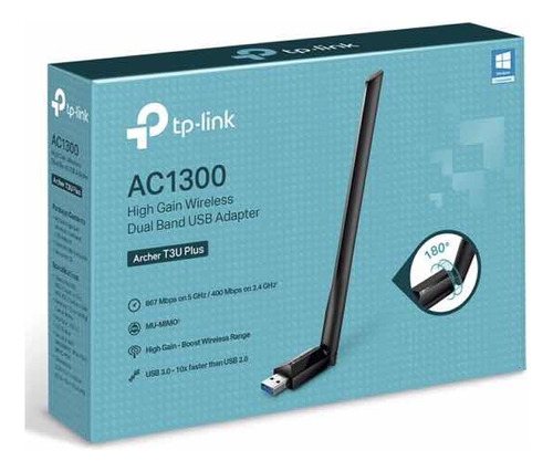 Adaptador Wifi Ac1300 Tp-link Archer T3u Plus