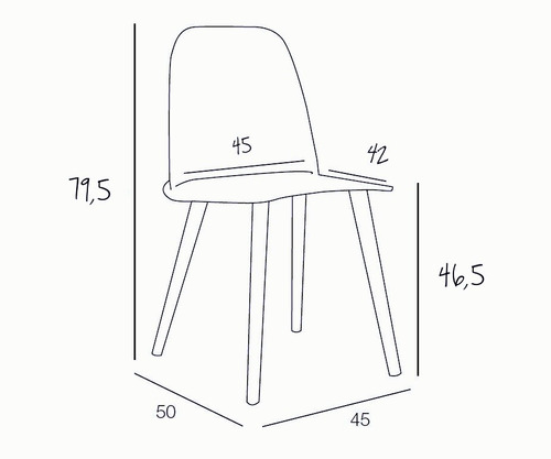 Silla Nerd Pack 4 Unidades Diseño Nórdico Plasticas