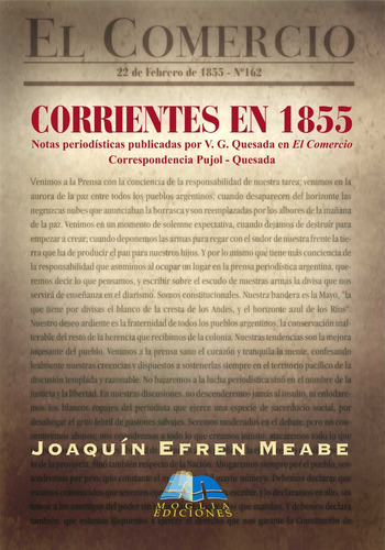 Libro Corrientes En 1855 Correspondencia Pujol-quesada
