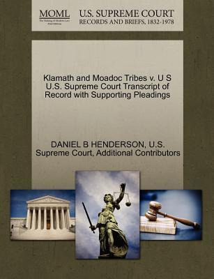 Libro Klamath And Moadoc Tribes V. U S U.s. Supreme Court...
