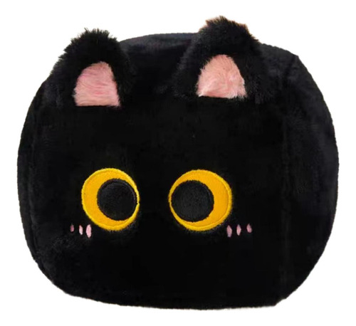 Almohada De Gato, Almohada De Felpa De Gato, Negro L