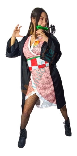 Imagen 1 de 4 de Disfraz Nezuco Kamado Cosplay Disfraces Demonslayer Completo