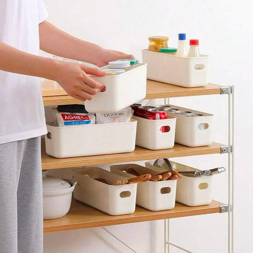 20pz Caja Multiuso Almacenamiento Cesta Canasta Rectangulo