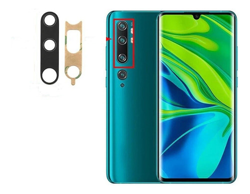 Vidrio Visor Cámara Trasera Lente Para Xiaomi Mi Note 10  