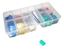 Comprar Kit Com 100 Pçs Fusivel Lamina Carro Veiculos Acomp Estojo